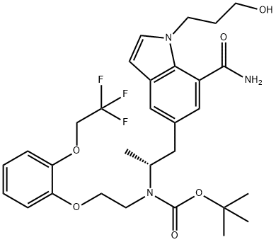 N-tert-Butyloxycarbonyl Dehydro Silodosin Structure