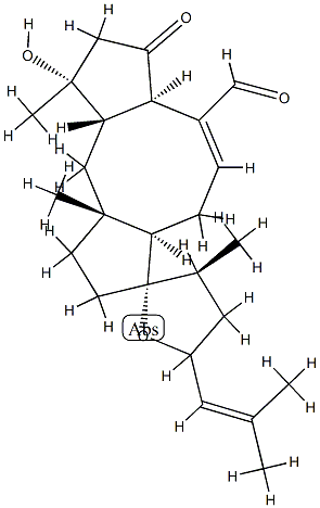 (6α)-14,18-Epoxy-3-hydroxy-5-oxoophiobola-7,19-dien-25-al 结构式