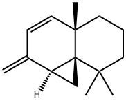 (1aS,8aS)-1,1aα,2,4a,5,6,7,8-オクタヒドロ-4aβ,8,8-トリメチル-2-メチレンシクロプロパ[d]ナフタレン 化学構造式