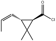 Cyclopropanecarbonyl chloride, 2,2-dimethyl-3-(1Z)-1-propenyl-, (1R,3R)- (9CI),240494-65-9,结构式