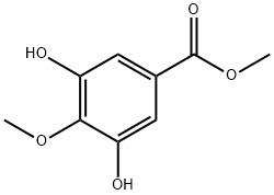 3,5-ジヒドロキシ-4-メトキシ安息香酸メチル 化学構造式