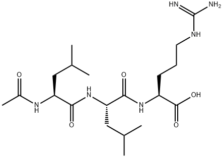 Nα-[N-(N-アセチル-L-Leu-)-L-Leu-]-L-Arg-OH 化学構造式