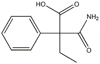 α-(アミノカルボニル)-α-エチルベンゼン酢酸 化学構造式