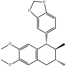 5-[(1S)-1,2,3,4-Tetrahydro-6,7-dimethoxy-2β,3α-dimethylnaphthalen-1-yl]-1,3-benzodioxole Structure