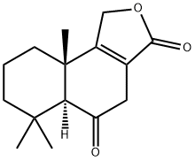 (5aS)-1,4,5aα,6,7,8,9,9a-Octahydro-6,6,9aβ-trimethylnaphtho[1,2-c]furan-3,5-dione Struktur