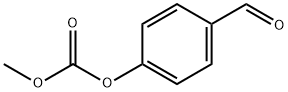 炭酸4-ホルミルフェニル=メチル 化学構造式
