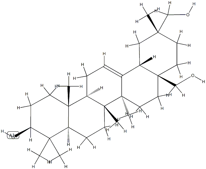 Olean-12-ene-3β,28,29-triol,24278-42-0,结构式