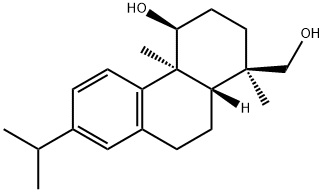 (1R)-1,2,3,4,4a,9,10,10aα-オクタヒドロ-4α-ヒドロキシ-1,4aβ-ジメチル-7-イソプロピル-1-フェナントレンメタノール 化学構造式