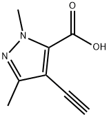 1H-Pyrazole-5-carboxylicacid,4-ethynyl-1,3-dimethyl-(9CI) Structure