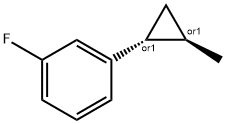 Benzene, 1-fluoro-3-[(1R,2R)-2-methylcyclopropyl]-, rel- (9CI) Structure