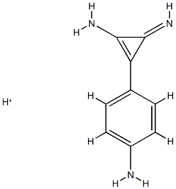 1-Cyclopropene-1,2-diamine,  3-(4-imino-2,5-cyclohexadien-1-ylidene)-,  conjugate  monoacid  (9CI) 化学構造式