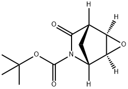 racemic-(1S,2R,4S,5R)-tert-butyl 7-oxo-3-oxa-6-azatricyclo[3.2.1.02,4]octane-6-carboxylate(WX102672) Struktur