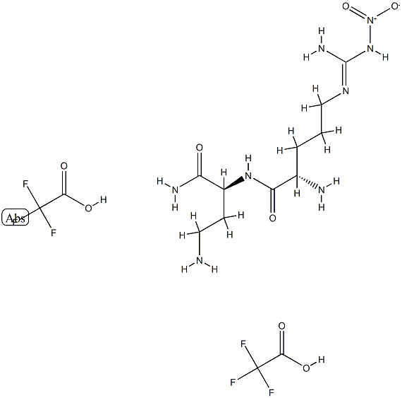 (2S)-2-氨基-N-[(1S)-3-氨基-1-(氨基羰基)丙基]-5-[[亚氨基(硝基氨基)甲基]氨基]戊酰胺二(三氟乙酸盐), 244185-39-5, 结构式