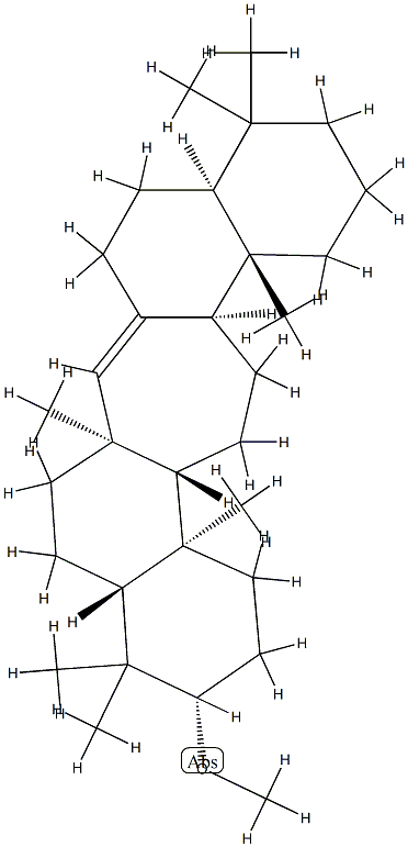 3β-Methoxy-C(14a)-homo-27-norgammacer-14-ene Struktur