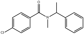 p-Chloro-N-methyl-N-(α-methylbenzyl)benzamide Struktur
