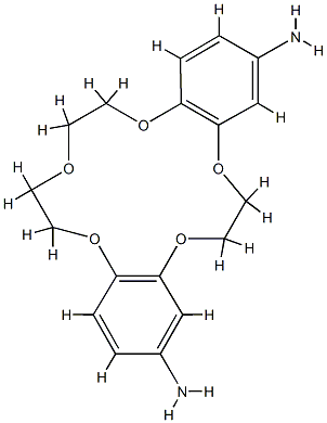 4' 4''(5'')-DIAMINODIBENZO-15-CROWN-5 化学構造式