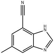 1H-Benzimidazole-4-carbonitrile,6-methyl-(9CI) 结构式