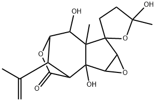 (-)-4,5,1'a,1'b,5',6',6'a,7'a-Octahydro-1'b,5,6'-trihydroxy-5,6'a-dimethyl-8'-(1-methylethenyl)spiro[furan-2(3H),7'-[2,5]methano[7H]oxireno[3,4]cyclopent[1,2-d]oxepin]-3'(2'H)-one,24548-57-0,结构式