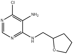 6-chloro-4-N-(oxolan-2-ylMethyl)pyriMidine-4,5-
diaMine Struktur