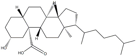 2β-Hydroxy-5α-cholestan-19-oic acid Structure