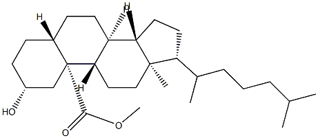 2α-ヒドロキシ-5α-コレスタン-19-酸メチル 化学構造式