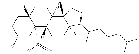 2β-Methoxy-5α-cholestan-19-oic acid,24637-69-2,结构式