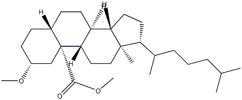 2β-Methoxy-5α-cholestan-19-oic acid methyl ester Struktur