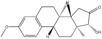 17β-Hydroxy-3-methoxy-1,3,5(10)-estratrien-16-one Struktur
