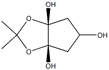 4H-Cyclopenta-1,3-dioxole-3a,5,6a-triol,dihydro-2,2-dimethyl-,(3aR,6aS)-rel-(9CI) Structure