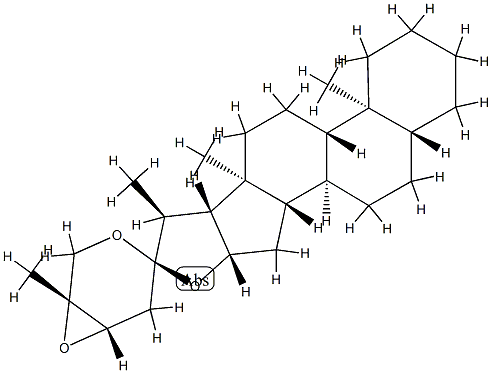 (24S,25R)-24,25-エポキシ-5α-スピロスタン 化学構造式