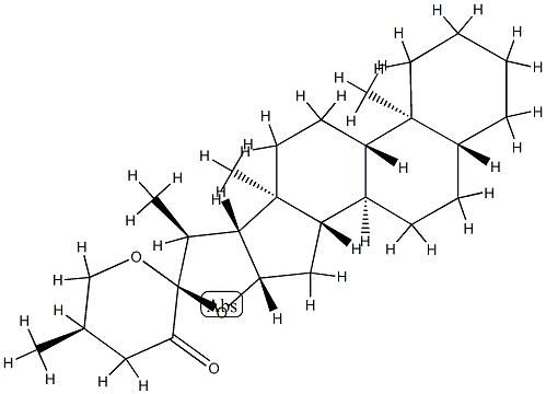 (25R)-5α-スピロスタン-23-オン 化学構造式