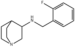 N-[(2-fluorophenyl)methyl]-1-azabicyclo[2.2.2]octan-3-amine 化学構造式