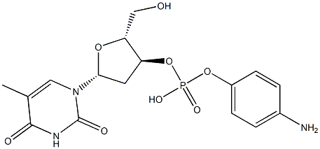 mono(4-aminophenyl)-3'-thymidylic acid ester Structure