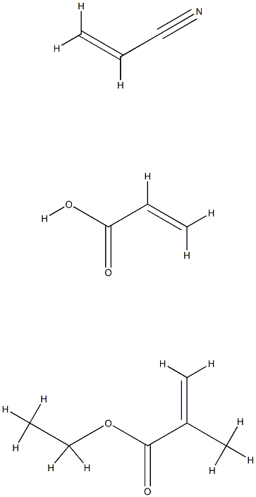 2-Propenoic acid, 2-methyl-, ethyl ester, polymer with 2-propenenitrile and 2-propenoic acid Structure