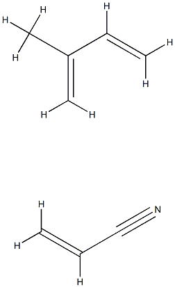 2-Propenenitrile, polymer with 2-methyl-1,3-butadiene 结构式