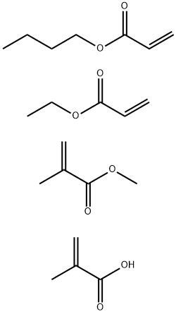 2-Propenoic acid, 2-methyl-, polymer with butyl 2-propenoate, ethyl 2-propenoate and methyl 2-methyl-2-propenoate 结构式