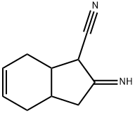1-Indancarbonitrile,  3a,4,7,7a-tetrahydro-2-imino-,  stereoisomer  (8CI) Struktur