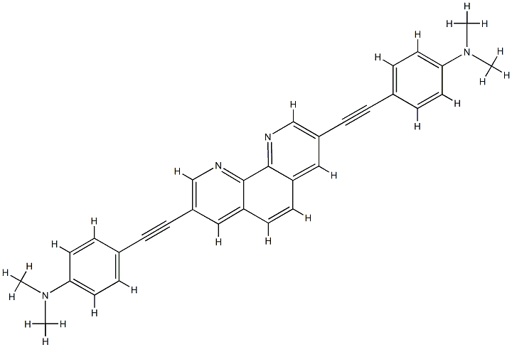 4,4'-((1,10-Phenanthroline-3,8-diyl)bis(ethyne-2,1-diyl))bis(N,N-dimethylaniline) Structure