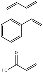 2-Propenoic acid, polymer with 1,3-butadiene and ethenylbenzene Structure