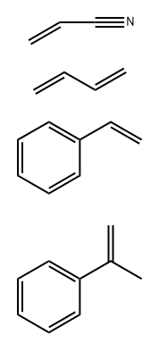 丙烯腈与1,3-丁二烯、乙烯基苯和(1-甲基乙烯基)苯的聚合物, 25120-20-1, 结构式