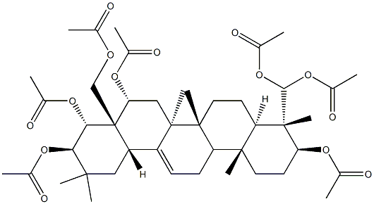 5α-Olean-12-ene-3β,16α,21β,22α,23,23,28-heptol heptaacetate,25122-89-8,结构式