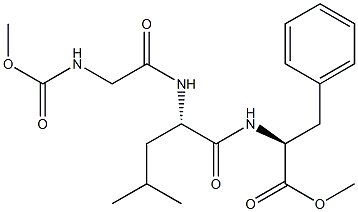 (Methoxycarbonyl)Gly-L-Leu-L-Phe-OMe Structure