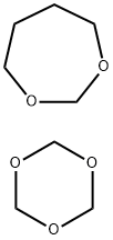 1,3-二氧杂环庚烷与1,3,5-三氧杂环己烷的聚合物, 25214-85-1, 结构式