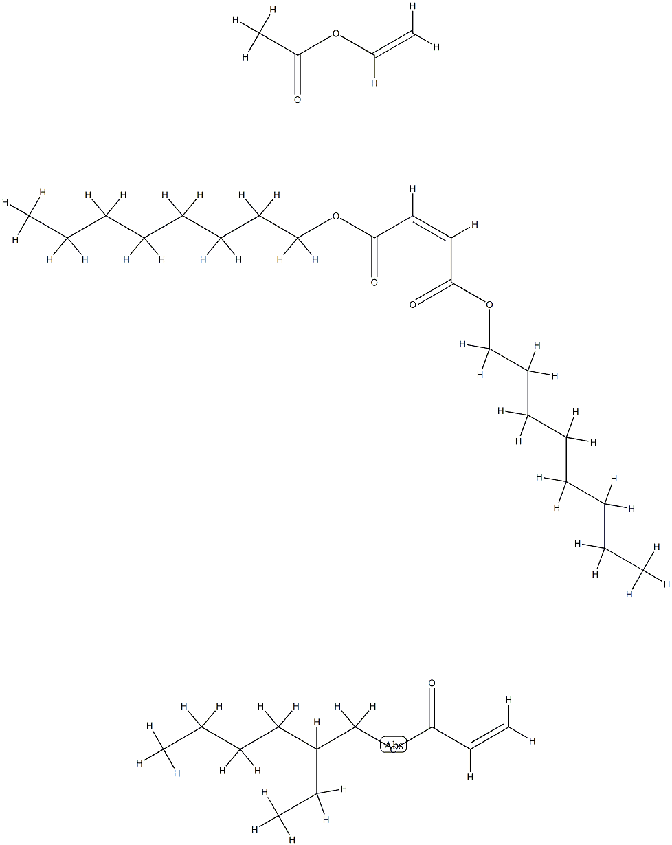 2-Butenedioic acid (Z)-, dioctyl ester, polymer with ethenyl acetate and 2-ethylhexyl 2-propenoate 结构式