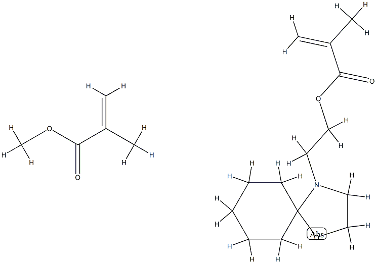 2-Propenoic acid, 2-methyl-, methyl ester, polymer with 2-(1-oxa-4-azaspiro[4.5]dec-4-yl)ethyl 2-methyl-2-propenoate, 25300-73-6, 结构式