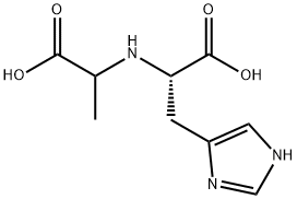 Nα-(1-カルボキシエチル)-L-ヒスチジン 化学構造式