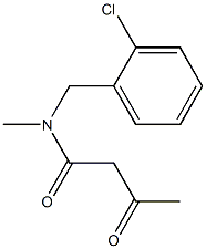 N-[(2-chlorophenyl)methyl]-N-methyl-3-oxobutanamide Structure