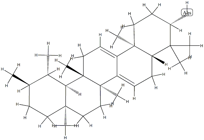 5α-Bauera-7,9(11)-dien-3β-ol 结构式