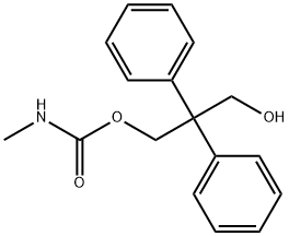 3-Hydroxy-2,2-diphenylpropyl=N-methylcarbamate Structure