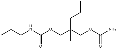 2-(Carbamoyloxymethyl)-2-methylpentyl=propylcarbamate 结构式